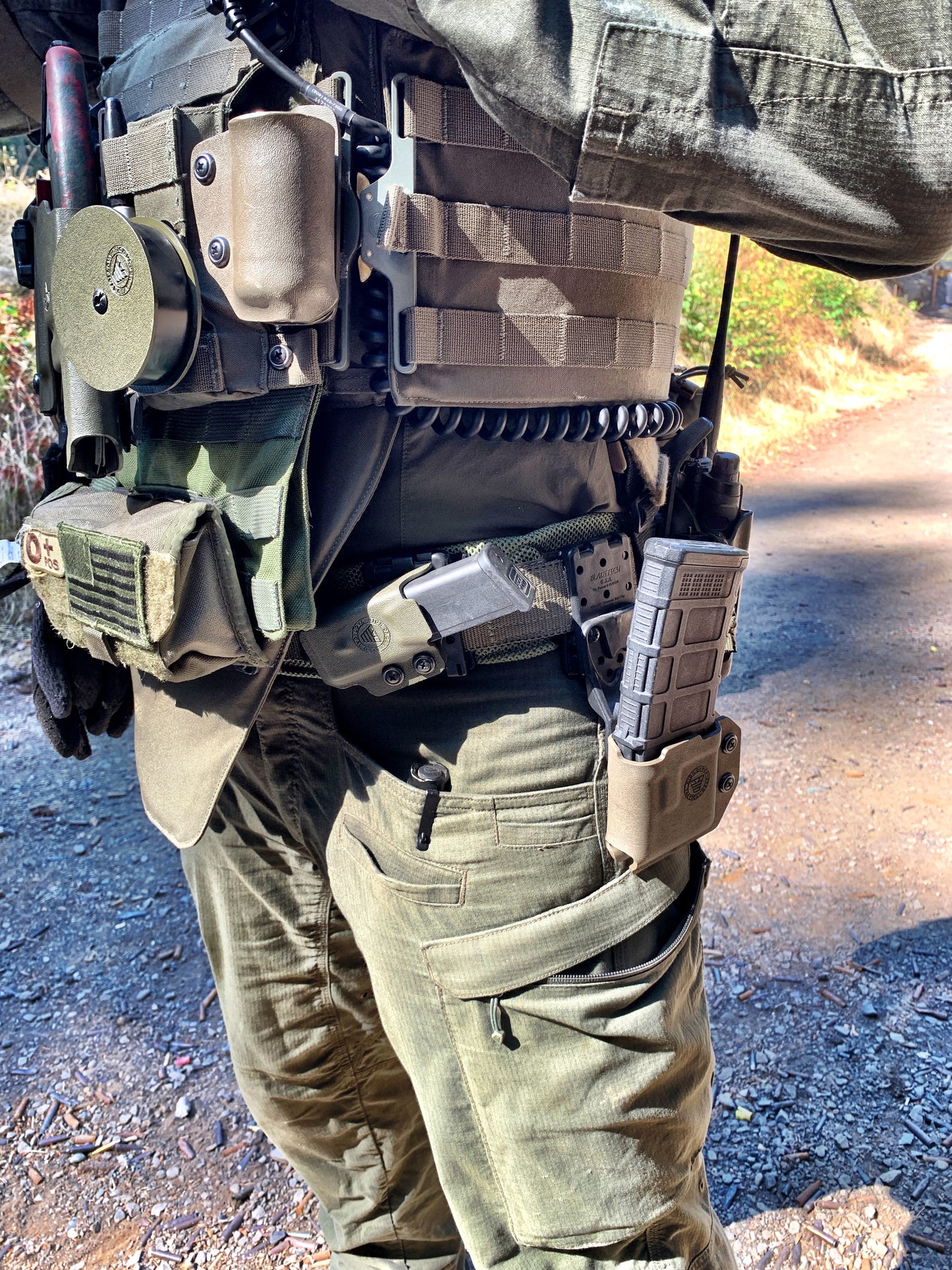 My SWAT kit.  I'm constantly shifting gear, but this combo worked really well. 